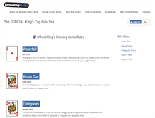 Tablet Screenshot of kingscuprules.com